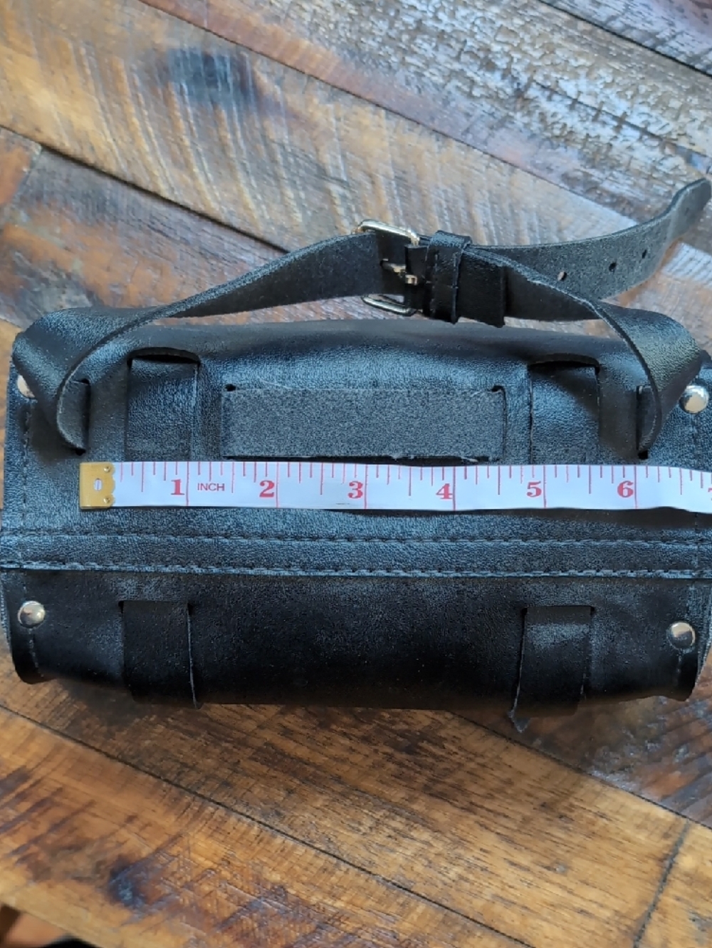 Harley-Davidson Black Motorcycle Handlebar Fork Bag with Buckle Straps - Picture 15 of 16